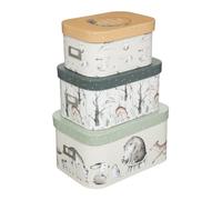 Lot de 3 Boîtes de Rangement "Forêt" 36cm Multicolore