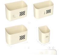 Lot de 3 boîtes de rangement latérales magnétiques pour réfrigérateur - Design moderne et minimaliste - Grande capacité en plastique PET - 4 ou 5 aimants puissants pour armoire (G)