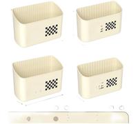 Lot de 3 boîtes de rangement latérales magnétiques pour réfrigérateur - Design moderne et minimaliste - Grande capacité - Plastique PET - 4 ou 5 aimants puissants pour armoire (H)