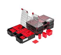 Lot de 3 boîtes de rangement modulées XXL - 390 x 577 x 105 mm - Avec couvercle transparent