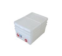 SUNDIS Lot de 3 boites de rangement pour chaussures homme Clear box 10L 36,5x26,5x23 cm transparent Transparent G