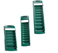 Lot de 3 boîtes de rangement pour douilles d'entraînement de 6,35 mm, 1,27 cm, support de rail en plastique avec 6 emplacements pour 10 emplacements, clips de rangement pour mécaniciens et projets de