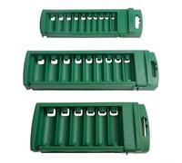 Lot de 3 boîtes de rangement pour douilles d'entraînement de 6,35 mm, support de rail en plastique avec 6 à 10 emplacements, pour le rangement d'outils et le travail