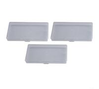 Lot de 3 boîtes de rangement rectangulaires en polypropylène transparent pour bijoux, boucles d'oreilles, colliers, perles, bagues, ongles, pilules et petits articles