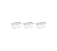 - Lot de 3 Boîtes de Rangement "Tide'n" 5L Transparent