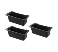 Lot de 3 boîtes de réception d'huile en silicone pour grille de vidange pour aider à gérer les gouttes et prolonger l'utilisation du barbecue au fil du temps (noir)