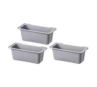 Lot de 3 boîtes de réception d'huile en silicone pour grille de vidange pour aider à gérer les gouttes et prolonger l'utilisation du barbecue au fil du temps (gris)