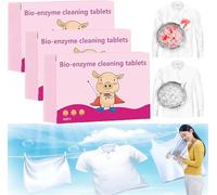 Lot de 3 boîtes de tablettes de nettoyage multi-fonctions, sel explosif bio-enzyme, pastilles de nettoyage concentrées à dissoudre multifonctionnelles, tablettes de nettoyage tout usage pour