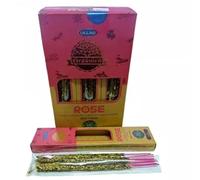 Lot de 3 boîtes d'encens bio fabriquées à la main, 25 g, fabriquées en Inde, résine et huiles essentielles 100 % naturelles (rose)