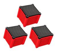 Lot de 3 boîtes filtrantes pour aquarium avec cubes de purification au charbon actif, étui de 11,4 x 11,4 x 10,9 cm, prend en charge les écosystèmes aquatiques stables dans les réservoirs d'eau douce