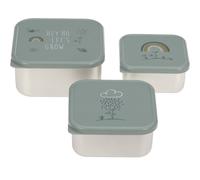 LASSIG - Lot de 3 petites boîtes à goûter inox Garden Explorer