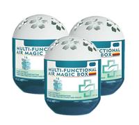 Lot de 3 boîtes magiques pour purification de l'air d'intérieur, boîte magique multifonction à base de plantes, 120 g/boîte, pour une utilisation dans plusieurs pièces