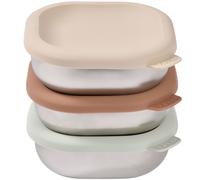 BÉABA Pots repas bébé inox Lot 3 250 mL – hermétiques, incassables, sans BPA – Natural Set