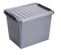 Lot de 3 boîtes Sunware Q-Line - 52 l - 500 x 400 x 380 mm - Argenté/noir