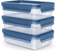Lot de 3 boîtes TEFAL Masterseal Eco 0,8 l : écologique, hermétique, passe au micro-ondes, sans BPA, passe au lave-vaisselle et au congélateur