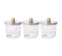 Lot de 3 Bols à Manucure en Verre avec Couvercle, pour Nail Art | Réutilisable, Limite L’évaporation du Liquide, Nettoyage Facile, Usage Précis pour Ongles et Manucure