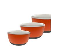 Lot de 3 bols en acier inoxydable avec couvercles en plastique pour chiens Ferri
