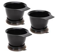 Lot de 3 bols mélangeurs de coloration pour cheveux de salon - 500 ml - Mesures marquées - Prise en main sûre - Fond antidérapant - Grande capacité - Pratique - En plastique - Kit de peinture pour