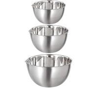 Lot de 3 Bols Mélangeurs en Acier Inoxydable Saladier avec Bec Verseur et Mesure Bol en inox Bol de Cuisine 1,5L/ 3L/ 5L, Empilable