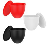 Lot de 3 bols mélangeurs en silicone, compatibles avec les robots de cuisine KitchenAid de 4,8 litres, insert de bol en silicone avec couvercle, résistant à la chaleur de -40 °C à 240 °C, accessoires