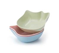 Lot de 3 bols peu profonds anti-fatigue pour animaux domestiques - Gamelles antidérapantes pour chaton, chiot et chat à pattes courtes