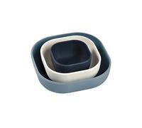 Lot de 3 bols silicone gigogne - Night / cotton / baltic
