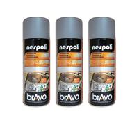 Lot de 3 bombes de peinture professionnelle Nespoli antirouille - gris