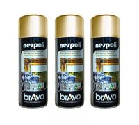 Lot De 3 Bombes De Peinture Professionnelle Nespoli - Chrome Or