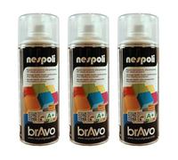 Lot de 3 bombes de peinture professionnelle Nespoli effet brillant vernis transparent