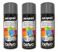 Lot de 3 bombes de peinture professionnelle Nespoli - gris argenté