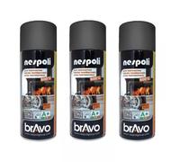 Lot De 3 Bombes De Peinture Professionnelle Nespoli - Haute Température Noir