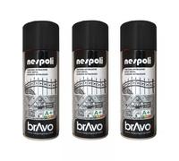 Lot De 3 Bombes De Peinture Professionnelle Nespoli - Noir Métallisé