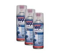 Lot de 3 bombes de vernis durcisseur incolore mat SprayMax 2K de Kwasny, 400 ml, résistant à l’essence, 680065