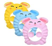 Lot de 3 bonnets de douche réglables en silicone pour bébé et enfant