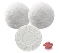 Lot de 3 Bonnets de polissage en laine d'agneau,Bonnets de polissage, Pour polisseuses automobiles sans fil Einhell CE-CB 18/254 Li, pour polisseuses de 220 mm à 250 mm