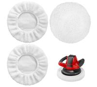 Lot de 3 bonnets de polissage en laine d'agneau pour machine de polissage de voiture Einhell CE-CB 18/254 Li, CC-PO 90, pour l'entretien de la peinture de voiture, le polissage du métal et la finition