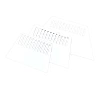 Lot de 3 bords de papier peint en plastique - Pour application d'écran - Grattoir fin et durable pour (16,5/20/26 cm) - Trapézoïdal arrondi - Ne laisse pas de traces