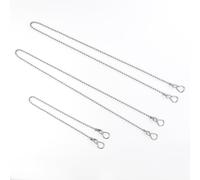 Lot de 3 bouchons de baignoire - Chaîne de bouchon de baignoire - Chaîne de bouchon en acier inoxydable - Avec crochet en S pour bassin - Accessoires de salle de bain - Bouchon de baignoire - Chaîne