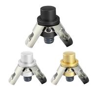 Lot de 3 bouchons de champagne en acier inoxydable pour bouteille de vin pétillant - Bouchons à pression avec double cure-dents - Accessoire pour cuisine, bar, mariage