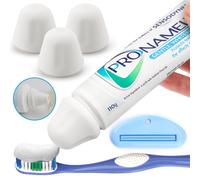 Lot de 3 bouchons de dentifrice XXL auto-fermants, compatibles Sensodyne Pro- mail blanc par Tilcare - Distributeurs de bouchons anti-d chets pou