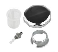 Lot de 3 bouchons de réservoir de carburant avec filtre articulé pour Honda pour GX390 pour GX340 pour GX270 GX240 pour GX200 pour GX160, pièce de rechange en métal 17672-880-000 pour moteur