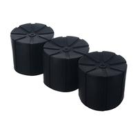 Lot de 3 bouchons d'objectif universels en silicone étanche pour objectifs d'appareil photo reflex numérique 65-110 mm