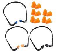 Lot de 3 bouchons oreille fixés à la tête et 5 paires d'embouts de rechange, bouchons anti-bruit en silicone, adaptés pour dormir, nager et travailler