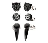 Lot de 3 boucles d'oreilles tige Marvel Black Panther Wakanda Forever