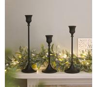 Lot de 3 Bougeoirs Noirs