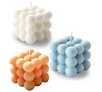 Lot de 3 bougies à bulles en cire de soja - Décoration de la maison - Bougies parfumées faites à la main