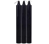 Lot de 3 bougies japonaises noires à la cire chaude sensuelle pour les utilisateurs expérimentés - Non toxiques, sans danger pour la peau, fabriquées en Amérique Doc Johnson