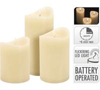 Lot de 3 Bougies LED