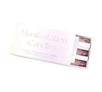 Lot de 3 Bougies Magie Manifestation - Bougies Rose pour Energie Positive et Réglage de l'Intention