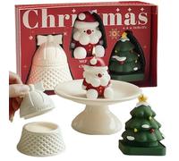 Lot de 3 bougies parfumées de Noël - Décoration de maison d'hiver - Excellente diffusion du parfum - Décoration de Noël pour adultes, famille, amis, femmes, hommes, maman, papa